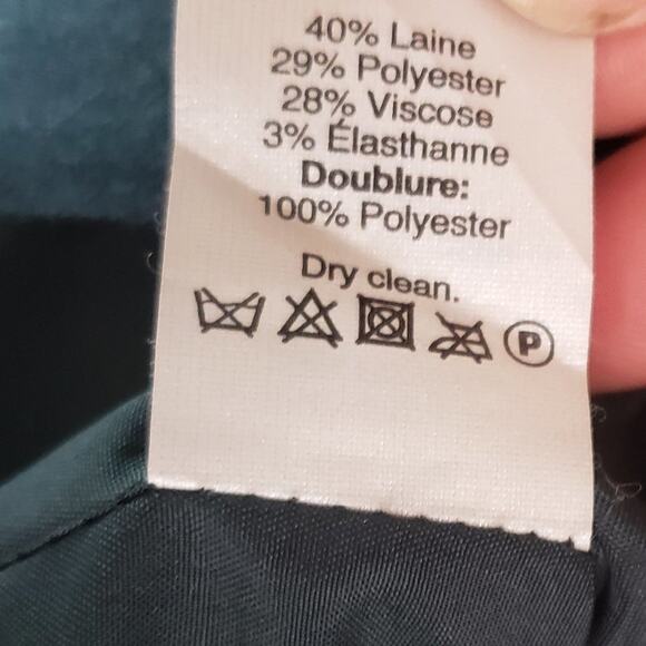 J. Crew Sheath Dress Women 4 Teal Green Wool Blend Career Sleeveless Pleated - Picture 7 of 10